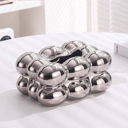 Ceramic Tissue Box Candy Drawer Napkin Paper Drawer Tray Household Storage Dining Table Tissue Box.