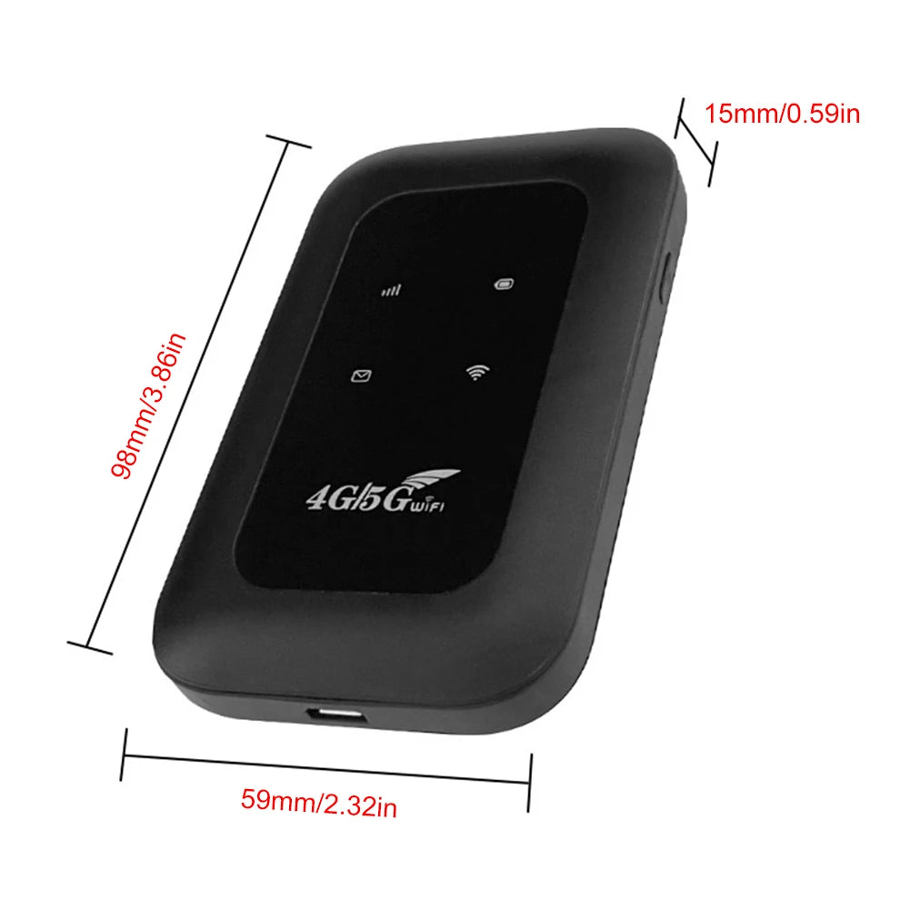 FM800 4G Lte WiFi Router Wireless 150Mbps Hotspot with SIM Card Slot Chip Portable Modem 3000mAh Mini Mobile Hotspot Plug & Play.