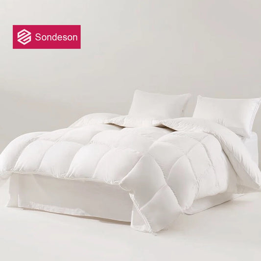 Sondeson Women Noble 100% Goose Down Quilt Filler 3D Bread Duvet Comforter Winter All Season Blankets 100% Cotton Shell 1PCS.