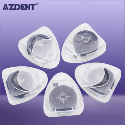 AZDENT 5 Box 50m Bamboo Charcoal Dental Flosser Black Toothpick Mint flavor Dental Floss Teeth Flosser Teeth Stick Tooth Cleaner.