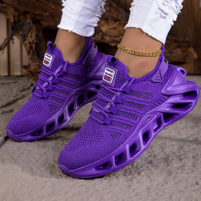 YRZL Unisex Running Shoes Men Women Lightweight Mesh Breathable Comfortable Flat Soft Tennis Shoes Summer Lace-up Sneakers Man.