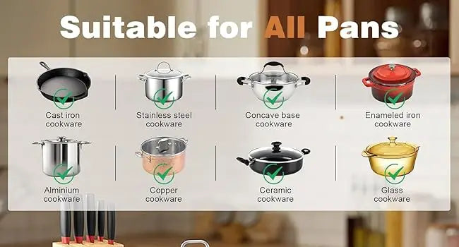 Karinear Ceramic Hob 2 Zones, 3200W Plug in Electric Hob with Safety Lock, Knobs&Touch Control, 56cm Coutertop Freestanding 240V.