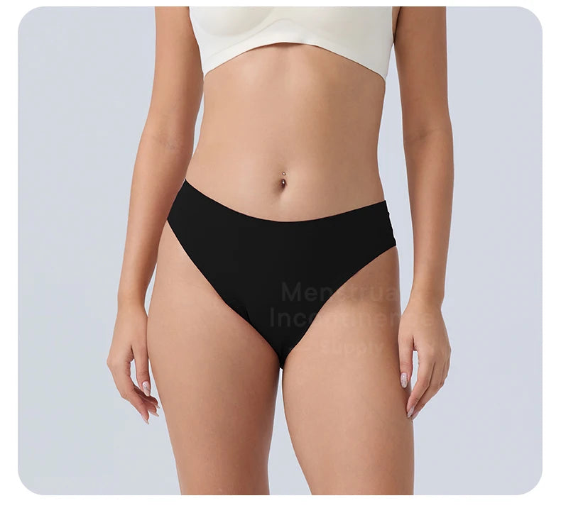 Seamless Menstrual Period Panties 4- Layer Leakproof Protection Women Period Panties Heavy Absorbency Breathable Reusable.