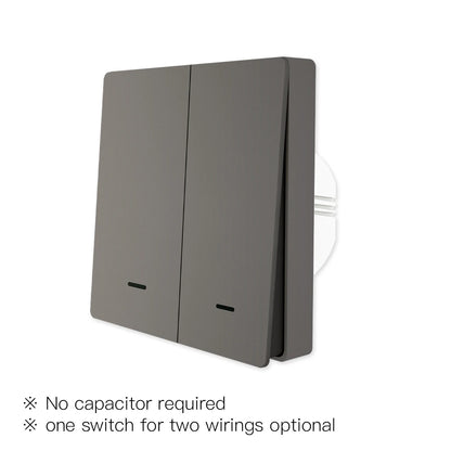 MOES Smart Lichtschalter Tuya ZigBee Kein Neutralleiter Kein Kondensator erforderlich Smart Life 2/3-Wege Funktioniert mit Alexa Google Home 2mqtt