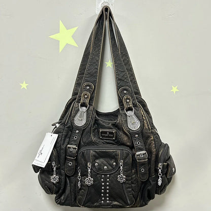 Angel kiss Bag Women Fashion Handbags PU Leather Shoulder Bags Female Satchel Big-capacity Shoulder Purse Bag bolsa feminina.