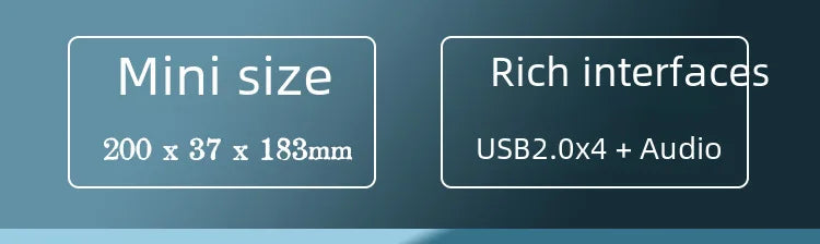 Mini itx desktop computer mini case can Thin Half Height Quick Heat Dissipation Supporting VESA.