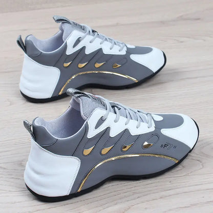 Luxury Men's Sneakers High Quality Leather Casual Shoes for Men Fashion All-match Sport Shoes Platform Comfor Men Running Shoes.