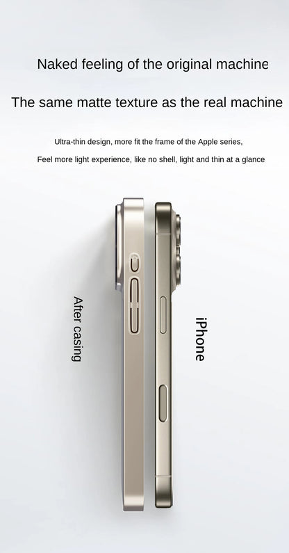 Luxury Large Frame Glass Lens Protect New Phone Case for iPhone 17 Air 16 15 14 13 Pro Max 17 Pro Magsafe Magnetic PC Hard Cover.