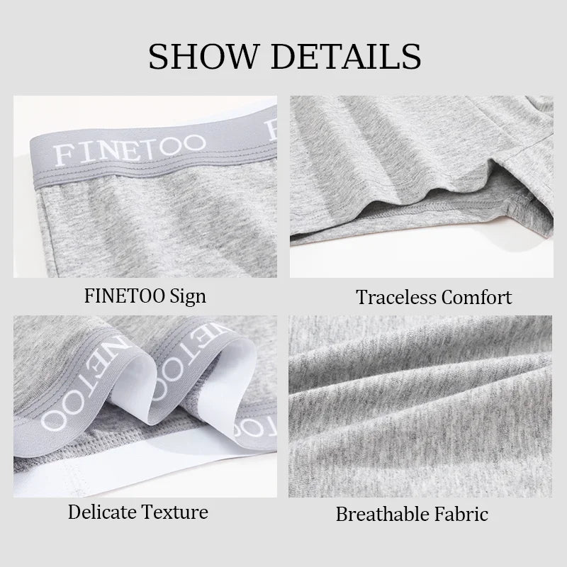 3Pcs Women's Panties Cotton Seamless Sports Boxers Underwear Female Solid Color Briefs Lingerie Intimate Underpant Finetoo S-XXL.