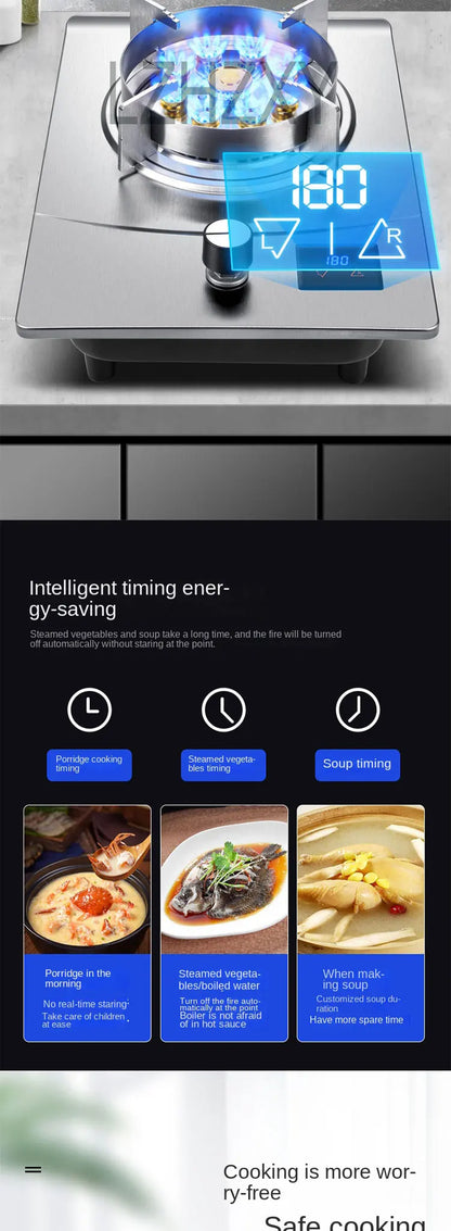 Gas Stove Single Stove Household Desktop Liquefied Gas Natural Gas Stove Embedded Stainless Steel Fierce Fire Stove Gas Cooker.