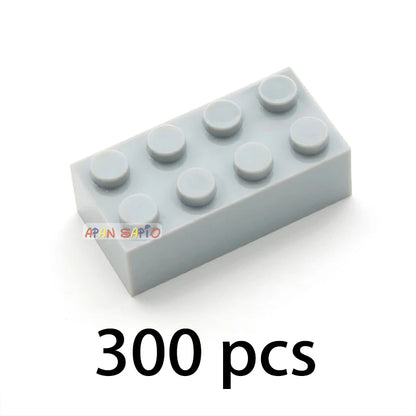 300pcs 2x4 Dot DIY Building Blocks Thick Figures Bricks Educational Creative Size Compatible With 3001 Plastic Toys for Children.