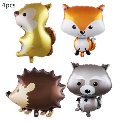 Woodland Tier Dschungel Wald DIY Party Dekoration Teller Tasse Tischdecke Geburtstag Party Baby Dusche Kinder Geburtstag Party Supplies