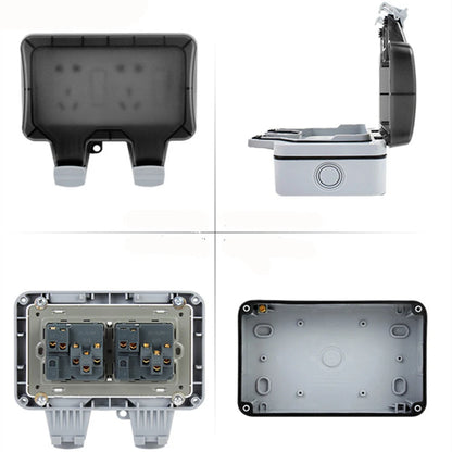 Melery Outdoor-Wandsteckdosen, EU-Stecker, elektrische Steckdosen, IP66, staubdicht, für den Außenbereich, Garten, Masterplug, Rasen.