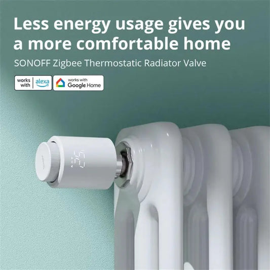 SONOFF TRVZB Zigbee Smart Thermostatic Radiator Valve Temperature Controller Smart Home Automation Via Alexa Google SmartThings.
