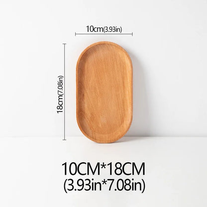 Wood Beech Plate Fruit Plate Oval Pallet trays decorative Candy Rectangular Dessert Dinner Tableware Tray, Kitchen Accessories.