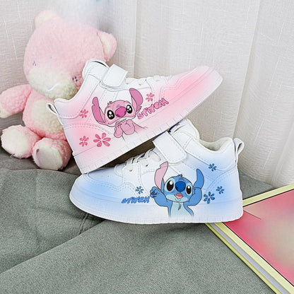 Disney kids cartoon Stitch princess cute Casual shoes non-slip soft bottom sports shoes for child gift.