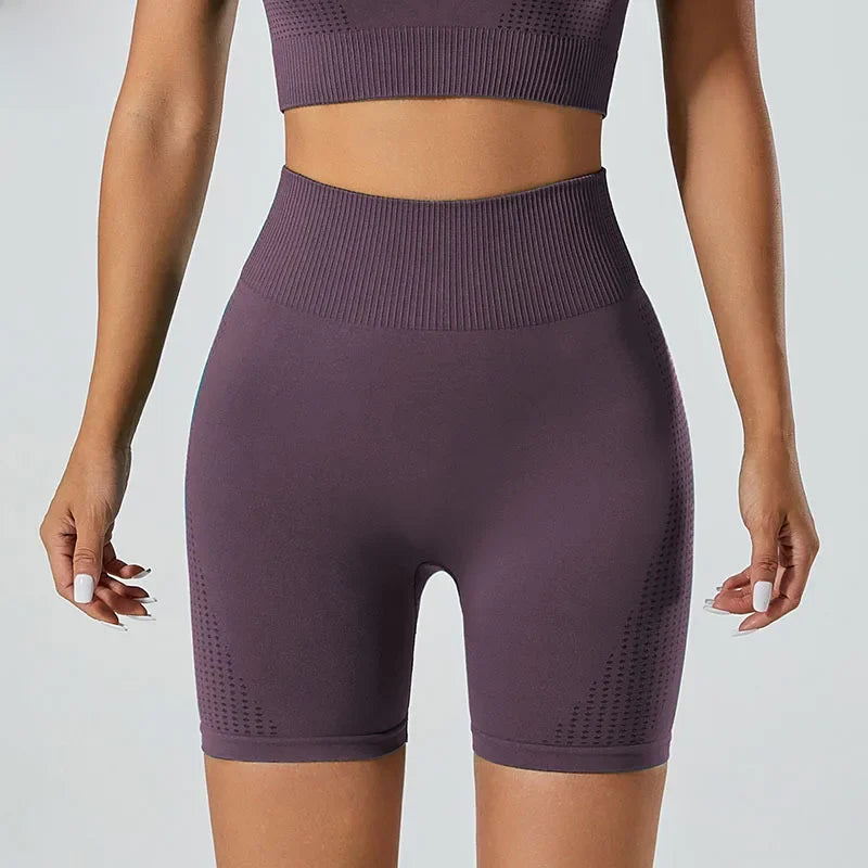 In-stock Women's Yoga Suit Five-piece Set Seamless Fitness Wear For Running Sports Top Leggings From Mainland China