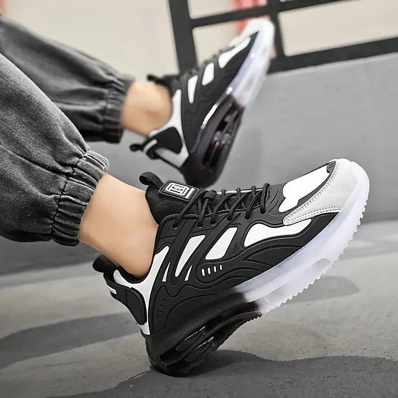 Mens Leather Sneakers Casual Walking Shoes Size 46 Male Running Outdoor Sports Lightweight Comfortable Athletic Training Jogging.