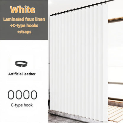 Hochgewichtiger, leinenähnlicher, gefalteter Badvorhang, Heimdekoration, Vorhang, Badezimmervorhang, Küchenschrankvorhang, kommt mit passenden Haken