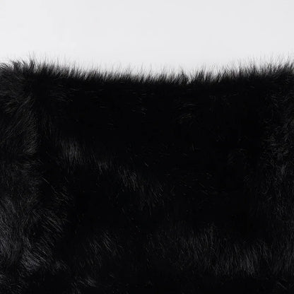 2025 Fall Winter Women Fashion Faux Fur Bodycon Mini Skirts All Matching Basic Casual Streetwear Bottoms Furry Skirt Clubwear.