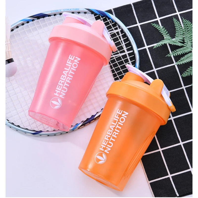 400ml Portable Protein Powder Shaker Bottle Leak Proof Water Bottle for Gym Fitness Training Sport Shaker Mixing Cup with Scale.