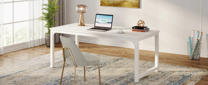 Moderner Computertisch, 63 x 31,5 Zoll großer Chefbüroschreibtisch Computertisch Arbeitszimmer Schreibtisch Workstation