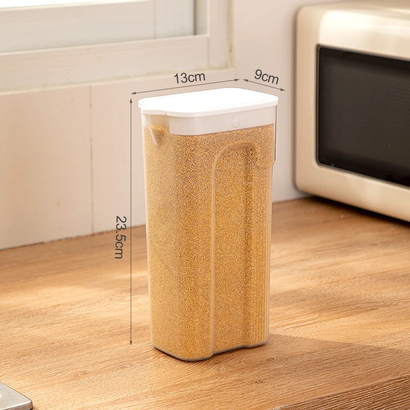 Food Grade PP Storage Box Sealed Grain Rice Container Organizer Moisture-Proof Fresh-keeping Tank Jars Kitchen Accessories.