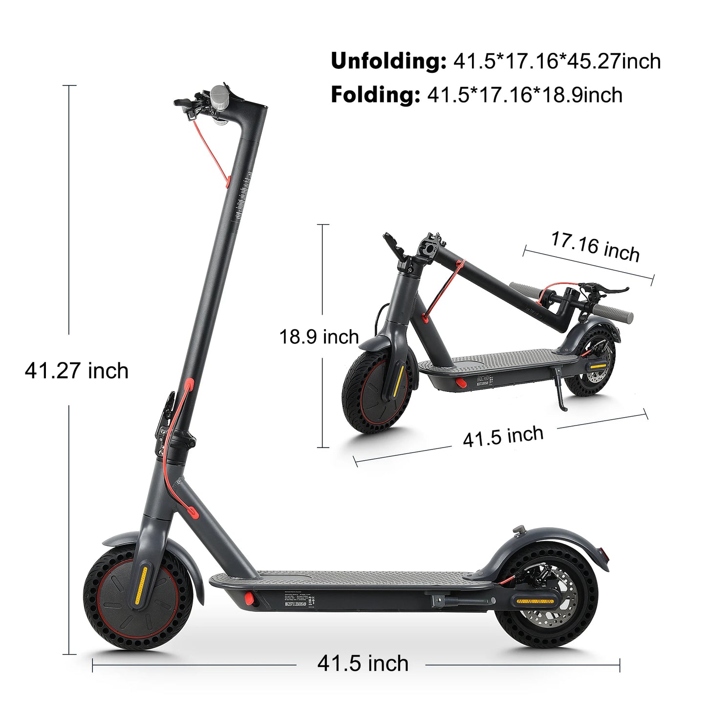 Mankeel 30KM Electric Scooter Adults 350W Foldable Electric Kick Scooter 8.5 Inch APP 10.4AH Folding E-scooter Dual Brake System.