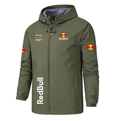 2026 Spring Autumn Motorcycle Jacket Red Bull Logo Printed Jacket Autumn Men's Zip Jacket Red Bull Logo Men's Jacket S-5XL.