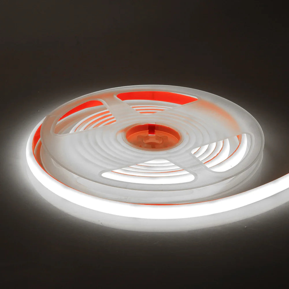 12V 24V COB Led Neon Strip Light Tape Waterproof IP68 320 LEDs Flexible Milk Tube Liner Lighting 10 Colors 0.5m 1m 2m 3m 4m 5m