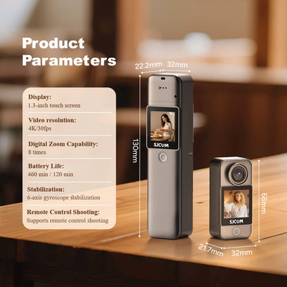 SJCAM C300 Pocket Action Camera 4K FHD With Long Battery Life Video 30M Waterproof 5G WiFi Camera Sport Action Cam.