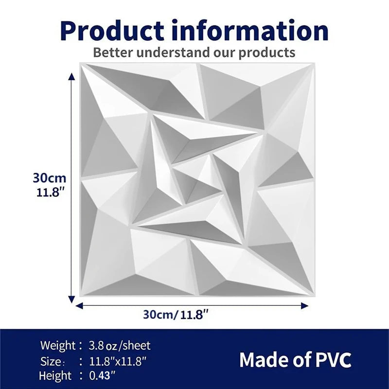 10pcs 30cm Esports games Creative Diamond Mosaic 3D Wallpanel Living Room Background Modern Three-dimensional wall sticker Decor