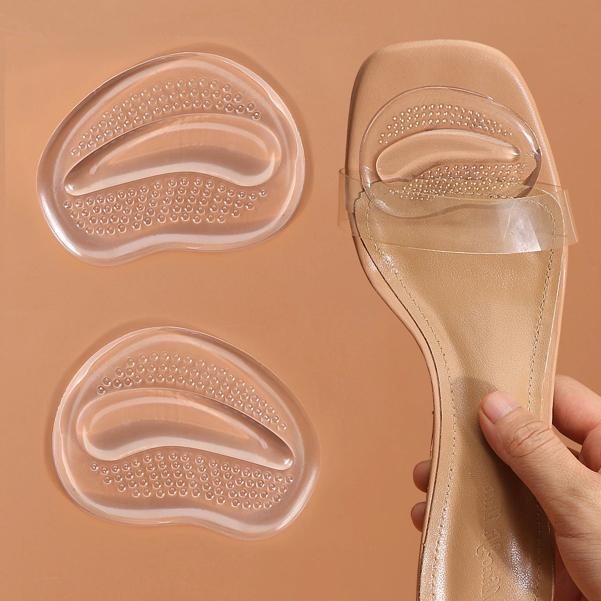 Silicone forefoot pad ladies sandal anti-skid pad anti-pain thickened half a yard pad high heels insole forefoot pad