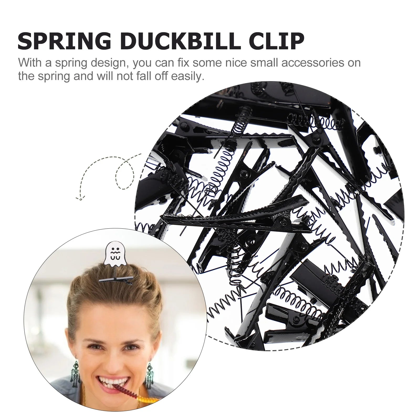 100 Pcs No Trace Hairpin Accessories Clips for Bottle Iron Barber Hairdressing DIY.