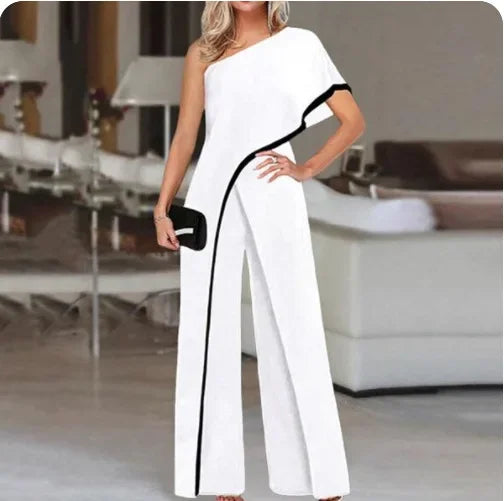 Fashionable Printed Pattern Wide Leg Pants Jumpsuit Independent Station Cross Border Spring Summer Women's Clothing.