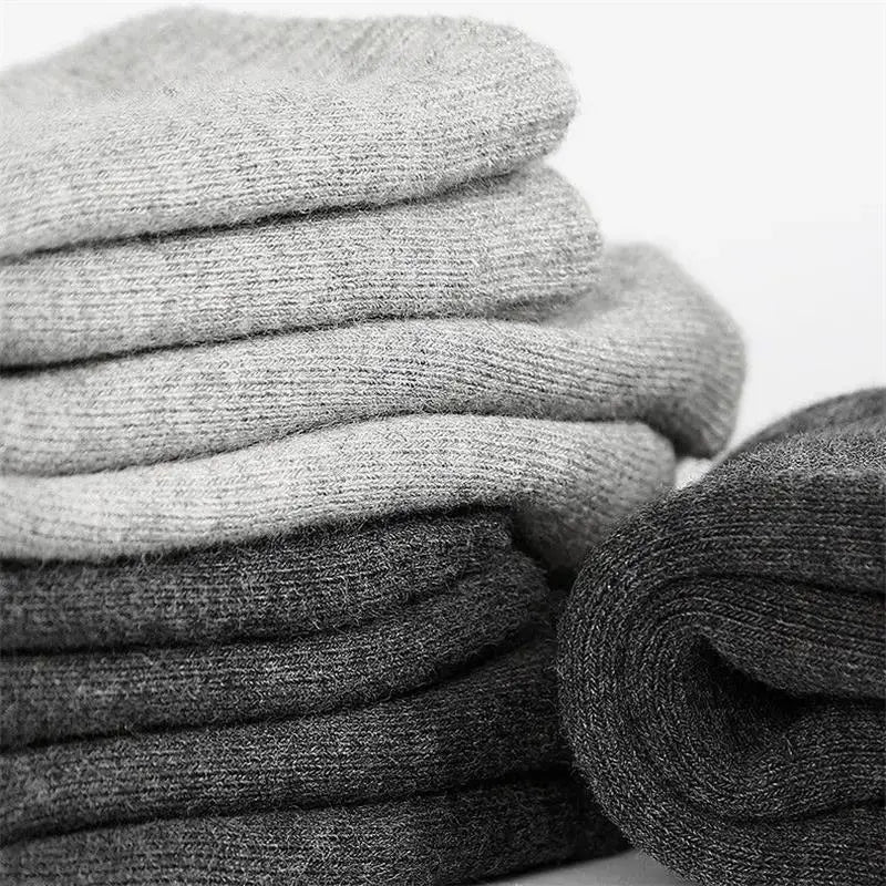 2Pairs/Men's Socks Super Thick Wool High Quality Merino Wool Socks Business Fall Winter Comfortable Mid-leg Socks Large Size Men.