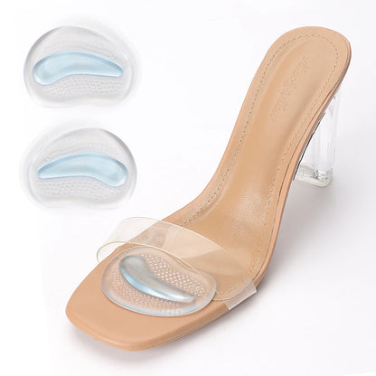 Silicone forefoot pad ladies sandal anti-skid pad anti-pain thickened half a yard pad high heels insole forefoot pad.