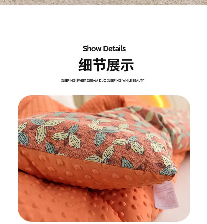 Thickened warm Doudou quilt spring and autumn quilt winter velvet thickened washed Doudou yarn double quilt core.