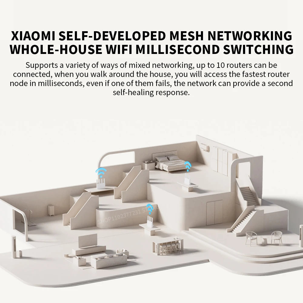 2024 Xiaomi Router BE3600 WiFi7 2.4/5GHz Duan Bands 160Mhz 3570Mbps Mesh Networking Gaming Acceleration 2.5G Ethernet Port.