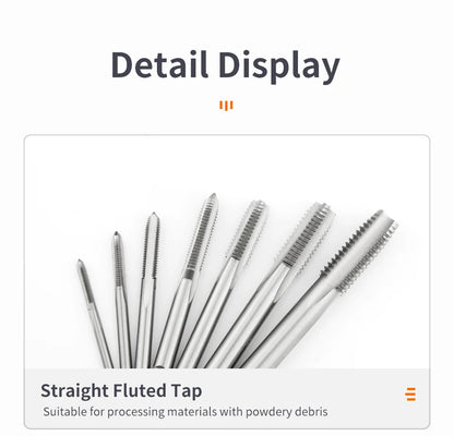 SIQICNC Rechtsgewindebohrer HSS Maschinenstecker Gewindebohrer Metrisches Gewindebohrer Bohrgewindewerkzeug M2 M3 M4 M6 M7 M8 M10 M12 M14 Handwerkzeuge