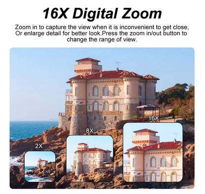 Ourlife AC800 Compact Digital Photography Camera 4K WiFi Webcam Retro Vlog Recorder YouTube 3" Screen 16x Digital Zoom Camera.