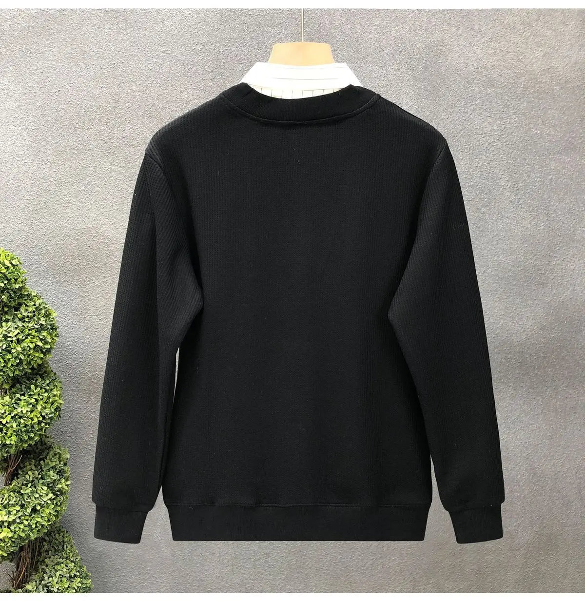 Casual Fake Two-piece Plus Size Hoodies Sweatshirts Spring Autumn Long Sleeve Patchwork Trend Tops Fashion Korean Men Clothing.