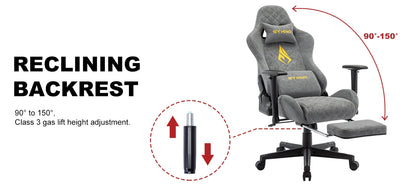 SYMINO Vintage ergonomischer Gaming-Stuhl aus PU-Leder