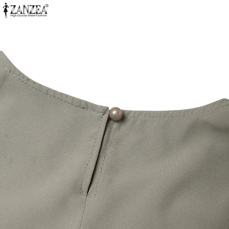 Muslim abaya ZANZEA Autumn Sundress Women Dress Hijab Dresses.