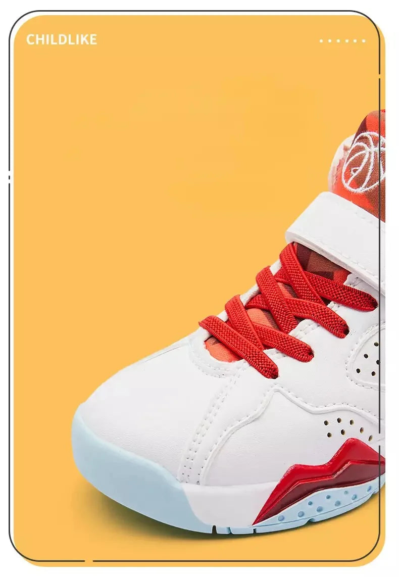 2025 Children's Basketball Shoes for Boys Non-slip Breathable Comfortable Sport Shoes Boys Outdoor Training Basketball Sneakers.