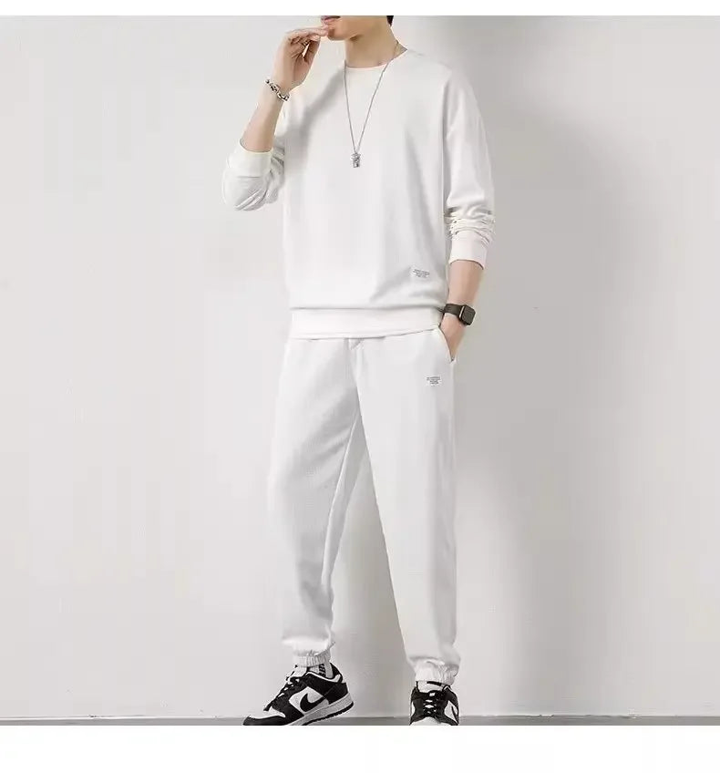Loose Men's Long Sleeve Hoodie And Pants Set Spring Autumn New Style Casual Sports Youth Loose Fit Male Fashion Outfit