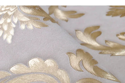 1 Rolle 53 cm breite antike Goldtapete Wohnzimmer Schlafzimmer wasserdichter PVC-Wandaufkleber Heimdekoration Europäische Tapete