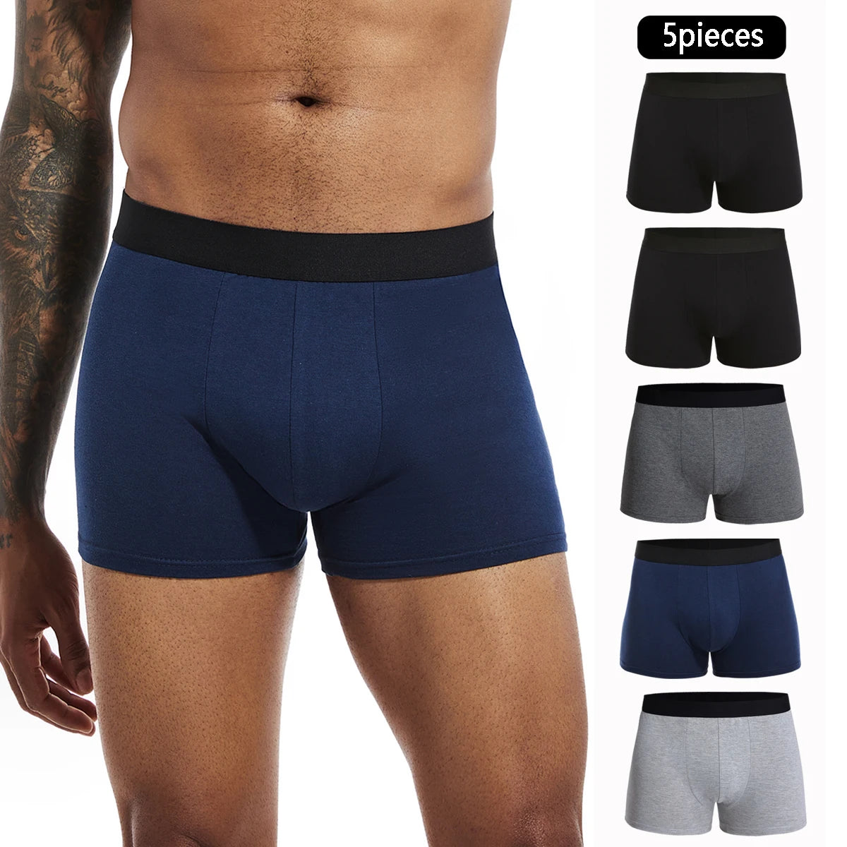5 stücke Pack Baumwolle Boxer Männer Unterwäsche Männlich Marke Höschen Und Unterhose Für Homme Luxus Set Shorts Box Slips Marke briefs