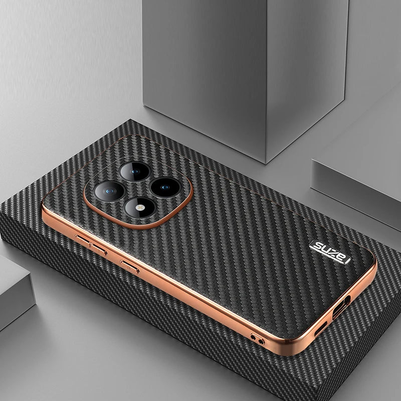 For Xiaomi Redmi Note 15 pro plus Carbon Fiber Phone Case -New Hot Series Mi Note 13/14 pro Plus/15 pro Poco X7/X6/M6 pro Case5G.