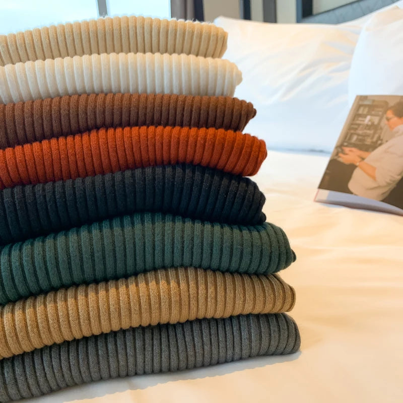 Winter Langarm Mock Neck Gestrickte Frauen Pullover Pullover Schlank Stricken Pullover Frauen Tops Blusas Mujer De Moda 2024 Blusa J995.